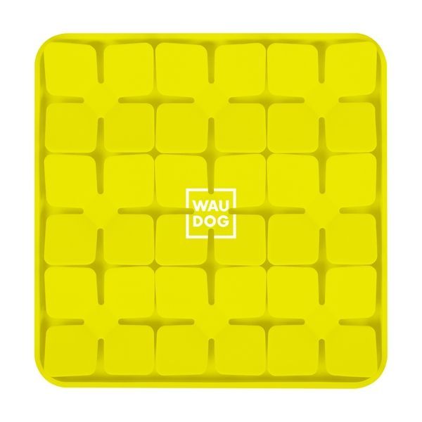 Килимок для пошуку корму WAUDOG Silicone, 205х205х17 мм, жовтий 23518 фото