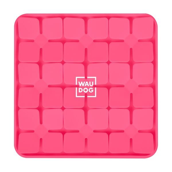 Килимок для пошуку корму WAUDOG Silicone, 205х205х17 мм, рожевий 23517 фото
