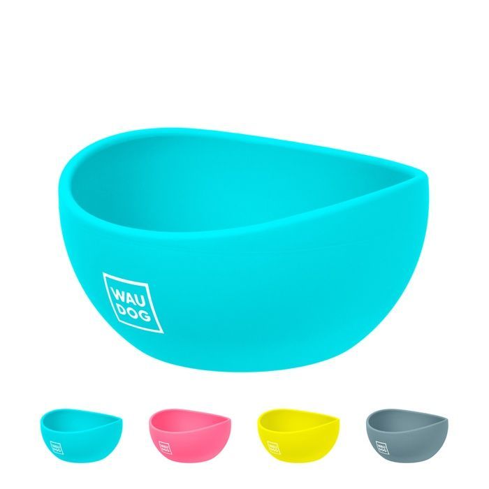 Миска WAUDOG Silicone, 250 мл блакитний 50812 фото
