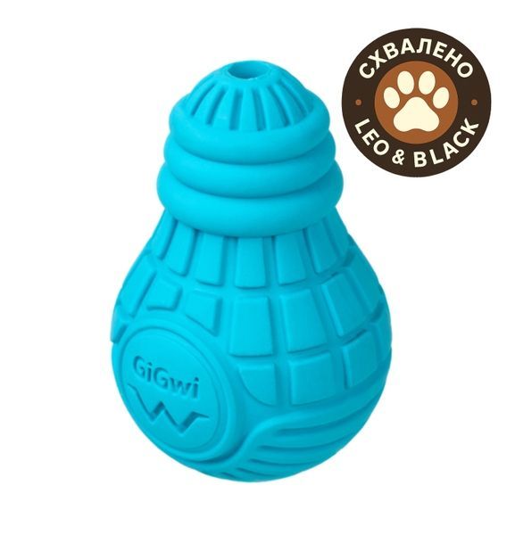 Іграшка для собак Лампочка- годівниця гумова GiGwi Bulb Rubber 2336 фото