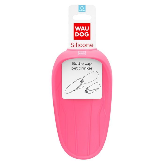 Поїлка-насадка на пляшку WAUDOG Silicone, 165х90 мм рожевий 50777 фото