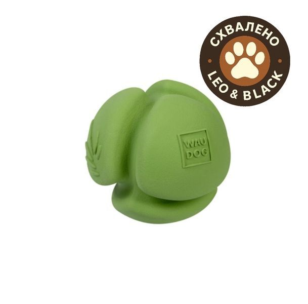 Іграшка для собак WAUDOG Fun Natural М'яч, біорозкладна гума, 7 см, зелена 621318 фото