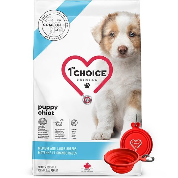 1st Choice Puppy Medium and Large ФЕСТ ЧОЙС КУРКА сухий суперпреміум корм для цуценят середніх і великих порід 12 кг ФЧСЩСК12 фото