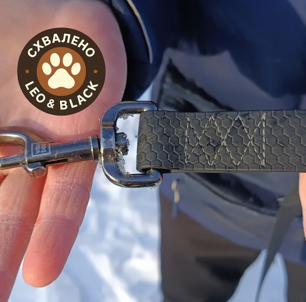 Повідець для собак водостійкий WAUDOG Waterproof, S, Ш 15 мм, Дов 183 см чорний 27224 фото
