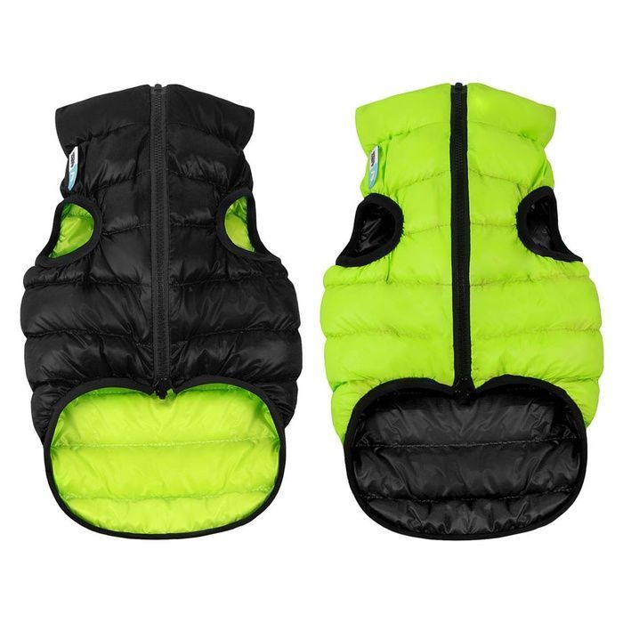 Курточка для собак AiryVest двостороння, розмір XS 25, cалатово-чорна 1668 фото