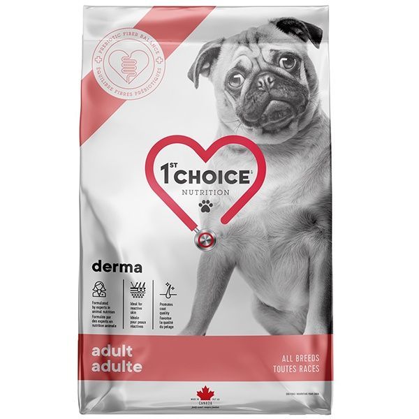 1st Choice Adult Derma ФЕСТ ЧОЙС ЛОСОСЬ РИБА ДЕРМА сухий дієтичний беззерновий корм для дорослих собак всіх порід 12 кг ФЧСВД12 фото