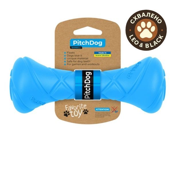 Ігрова гантель для апортировки PitchDog, довжина 19 см, діаметр 7 см блакитний 62392 фото