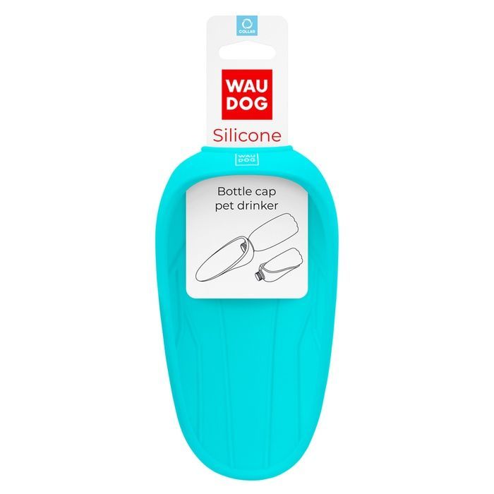 Поїлка-насадка на пляшку WAUDOG Silicone, 165х90 мм блакитний 50772 фото