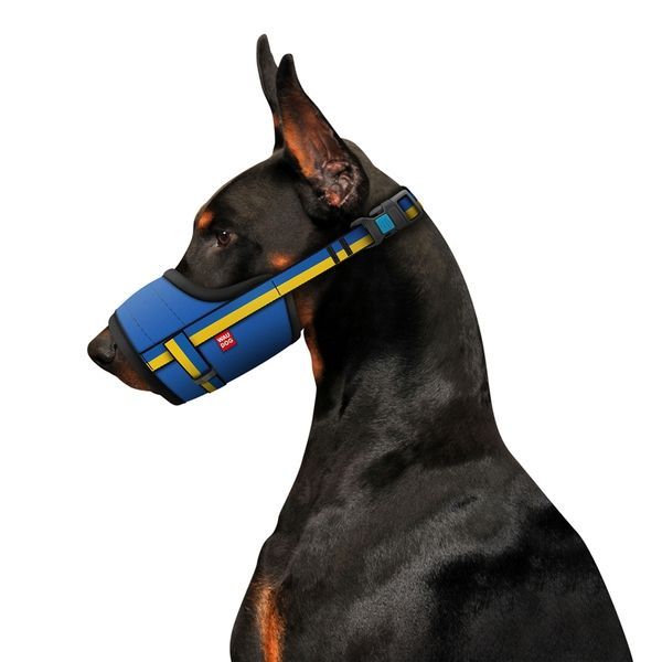 Намордник для собак WAUDOG Nylon, малюнок "Colors of freedom", пластиковий фастекс, розмір M, О 19-26 см 351-4020 фото