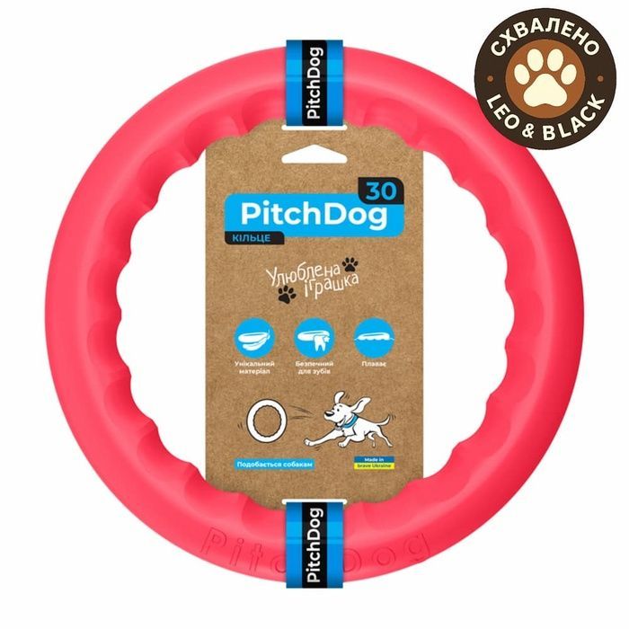 Кільце для апортировки PitchDog30, діаметр 28 см, рожевий 62374 фото
