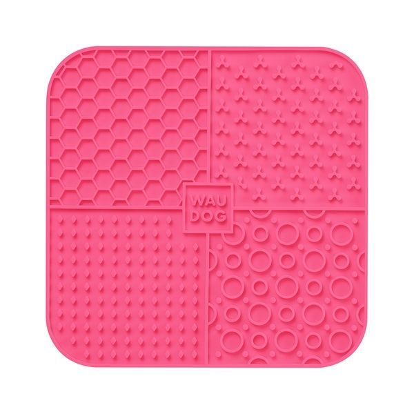 Килимок для злизування WAUDOG Silicone, 190х190х10 мм, рожевий 23527 фото