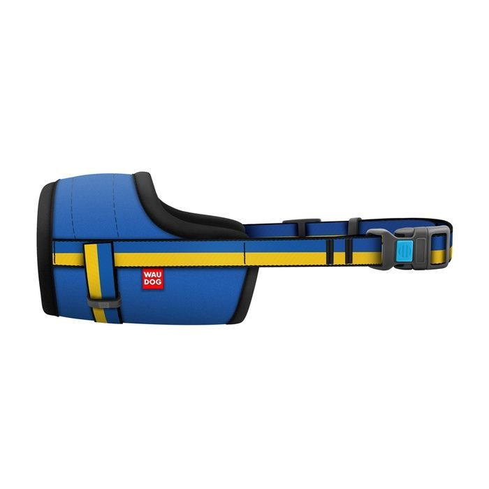 Намордник для собак WAUDOG Nylon, малюнок "Colors of freedom", пластиковий фастекс, розмір L, О 25-34 см 352-4020 фото