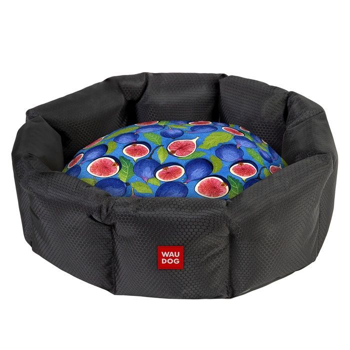 Лежанка для собак WAUDOG Relax, малюнок "Інжир", S, Ш 34 см, Д 45 см, В 17 см 63586 фото