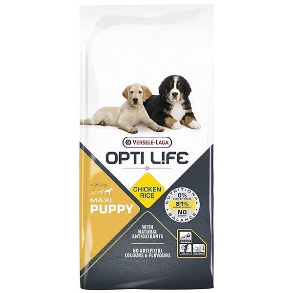 Opti Life Puppy Maxi ОПТІ ЛАЙФ КУРКА сухий суперпреміум корм для цуценят великих порід 12.5 кг  311516 фото
