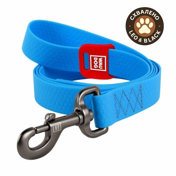 Повідець для собак водостійкий WAUDOG Waterproof , S, Ш 15 мм, Дов 122 см блакитний 27224 фото
