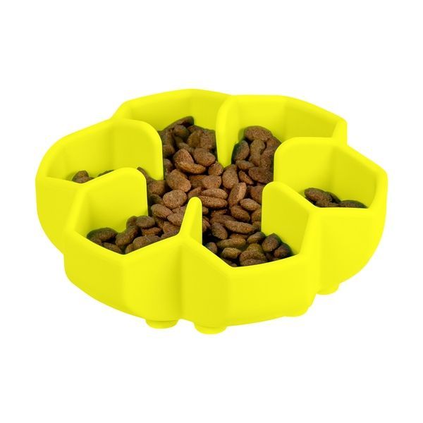 Миска для повільного харчування WAUDOG Silicone, 750 мл, жовтий 23548 фото