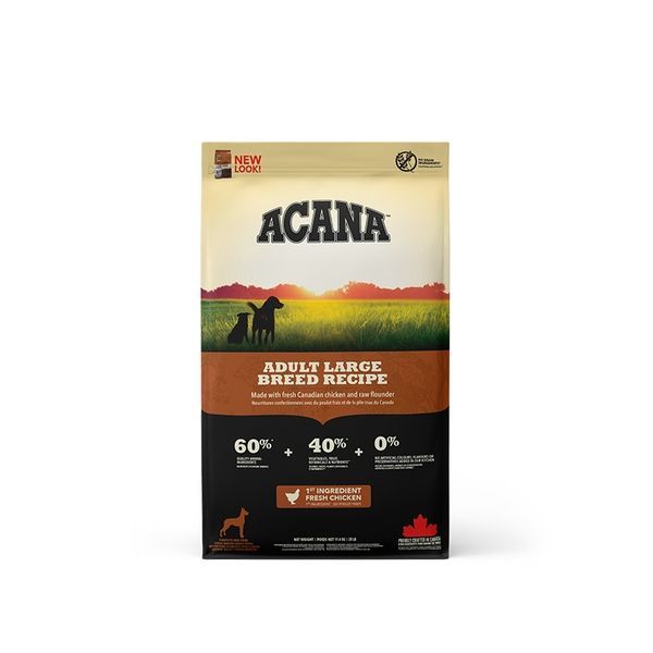 ACANA Adult Large Breed Recipe Сухий корм для дорослих собак великих порід (з куркою та індичкою) 11,4 кг + КОНСЕРВА У ПОДАРУНОК! a52111 фото