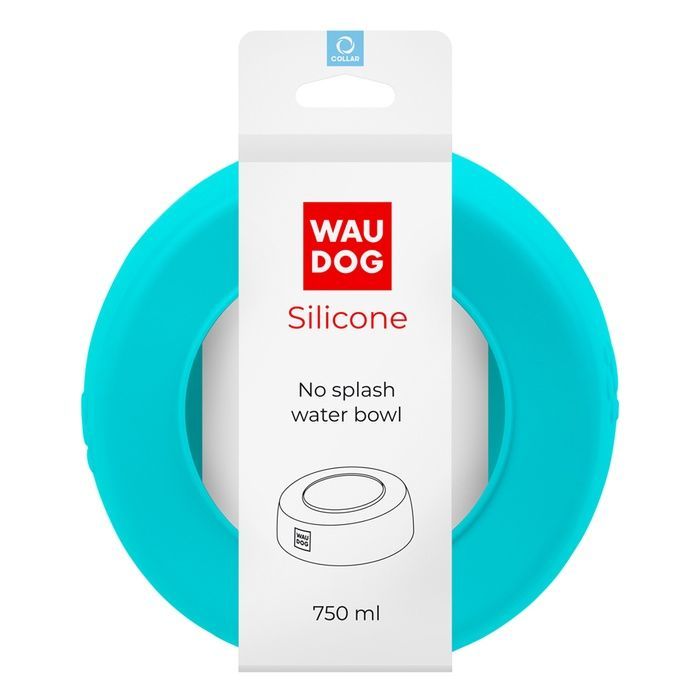 Миска-непроливайка WAUDOG Silicone, 750 мл блакитний 50782 фото