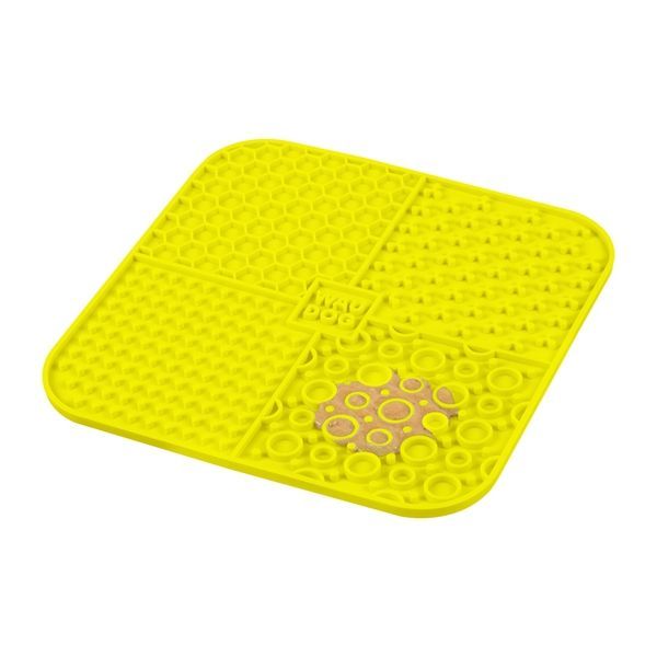 Килимок для злизування WAUDOG Silicone, 190х190х10 мм, жовтий 23528 фото