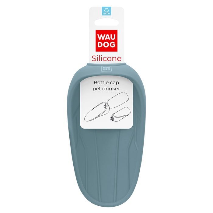 Поїлка-насадка на пляшку WAUDOG Silicone, 165х90 мм сірий 507711 фото